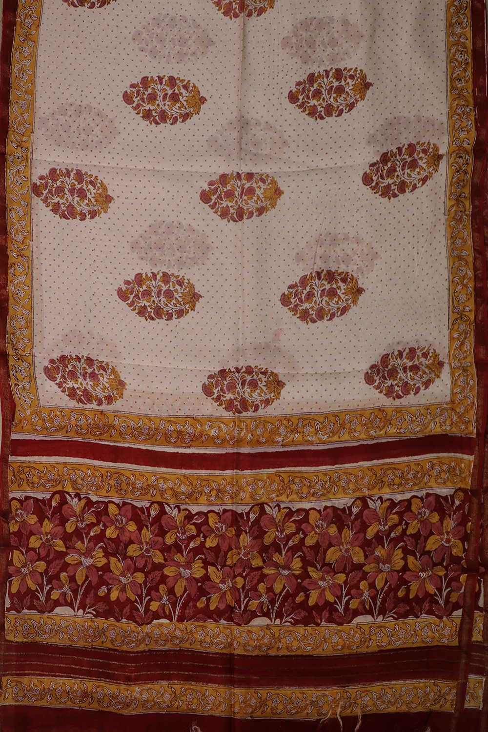 Chanderi Silk Cotton Dupatta - Matkatus 