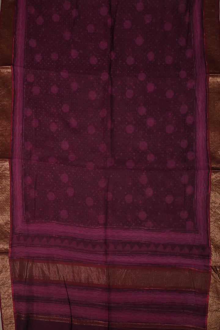 Chanderi Silk Cotton Dupatta - Matkatus 