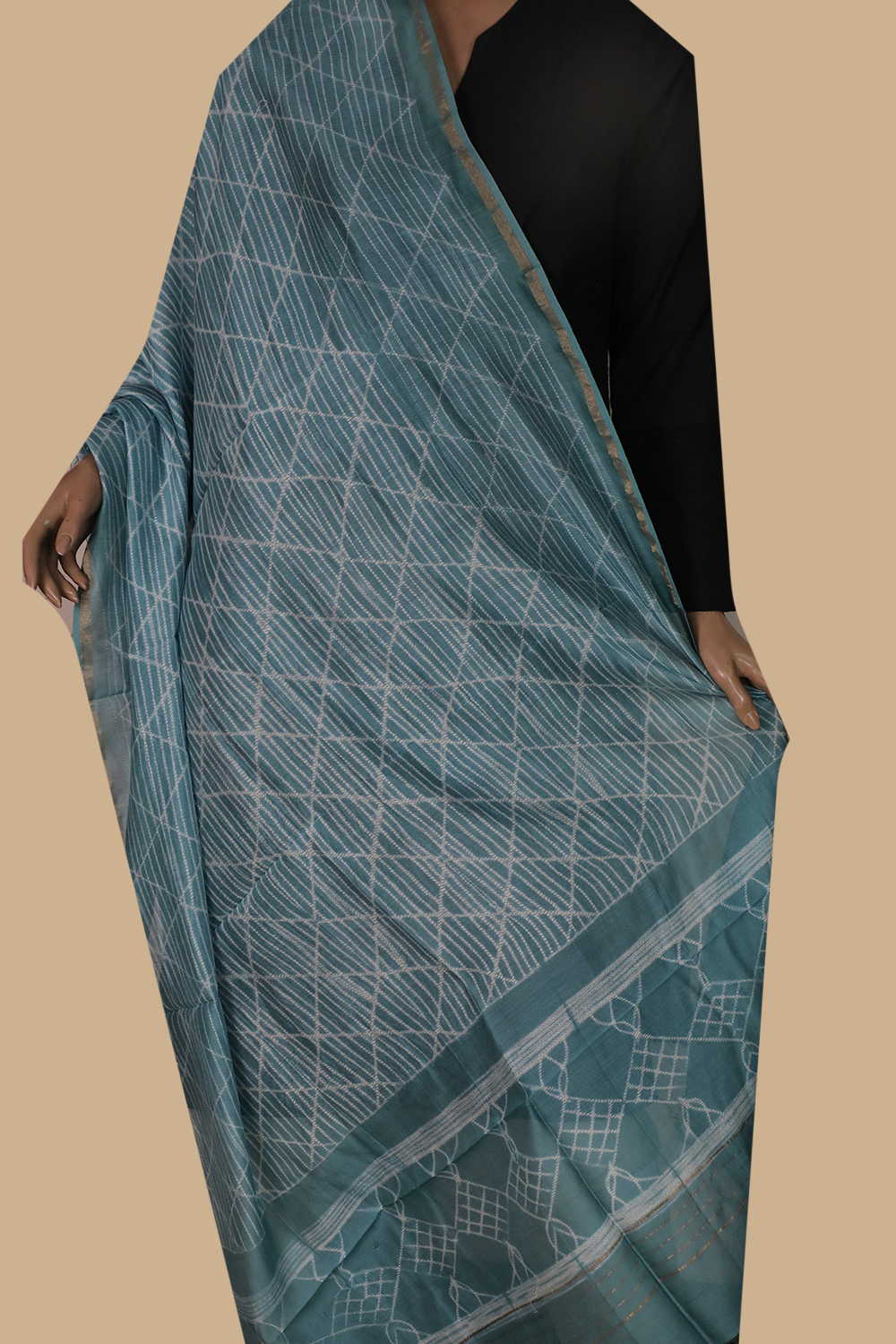 Printed Silk Cotton Dupatta - Matkatus 