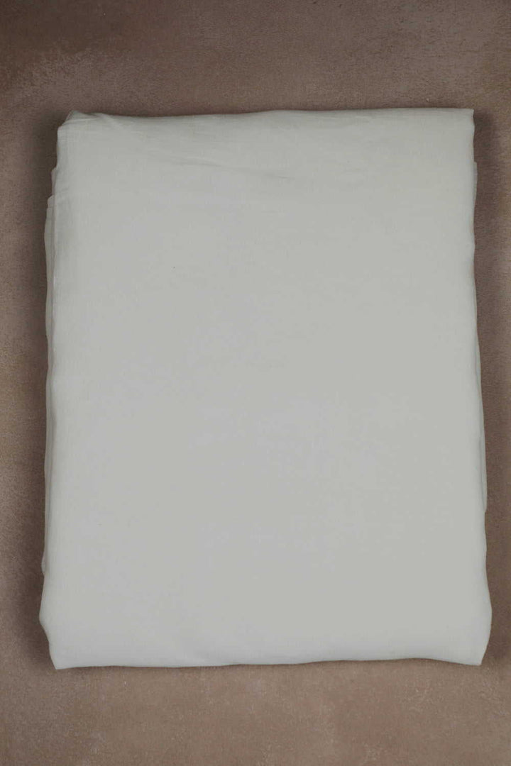 Plain Off-White Handwoven Linen Fabric - 1.5m