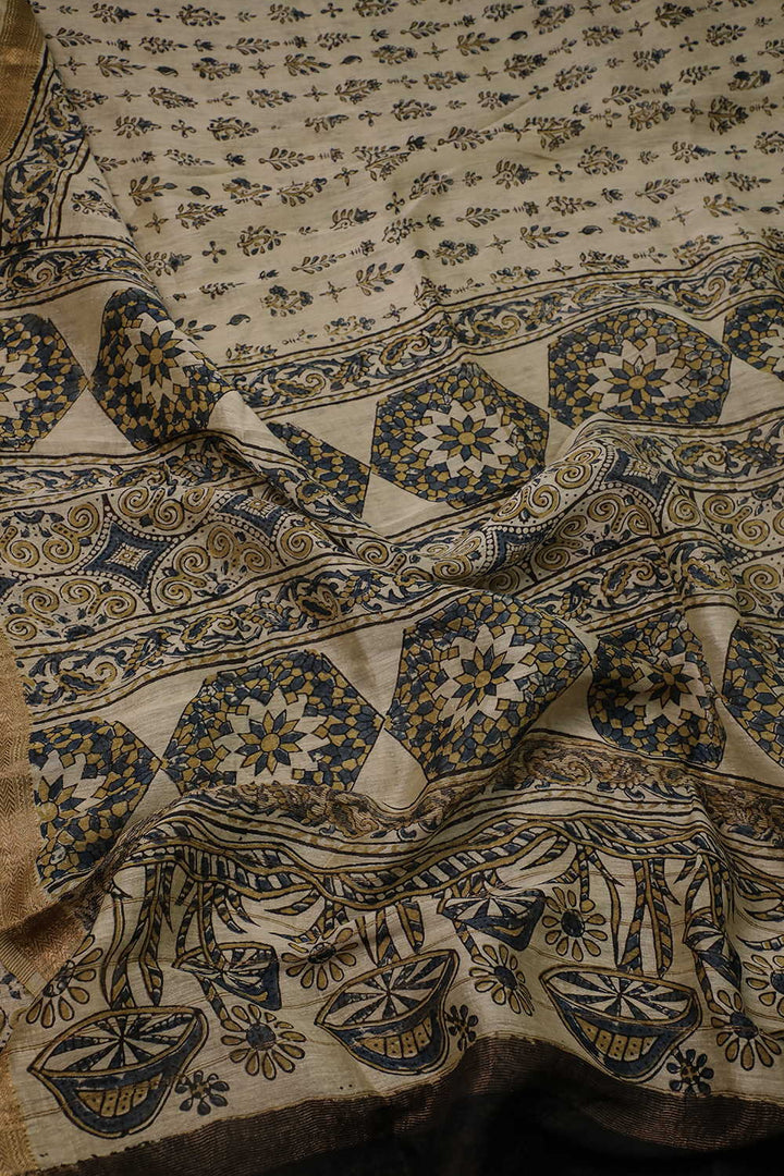 Block Printed Saree - Matkatus 