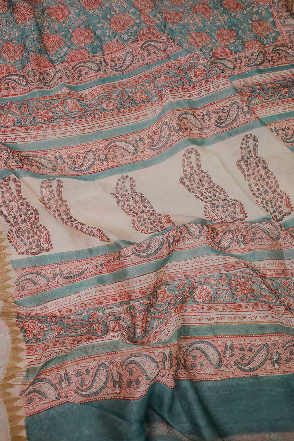 Printed Chanderi Saree - Matkatus 