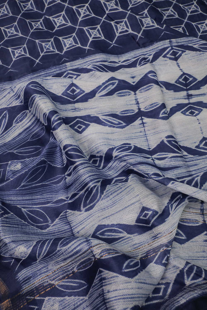 Printed Chanderi Saree - Matkatus 