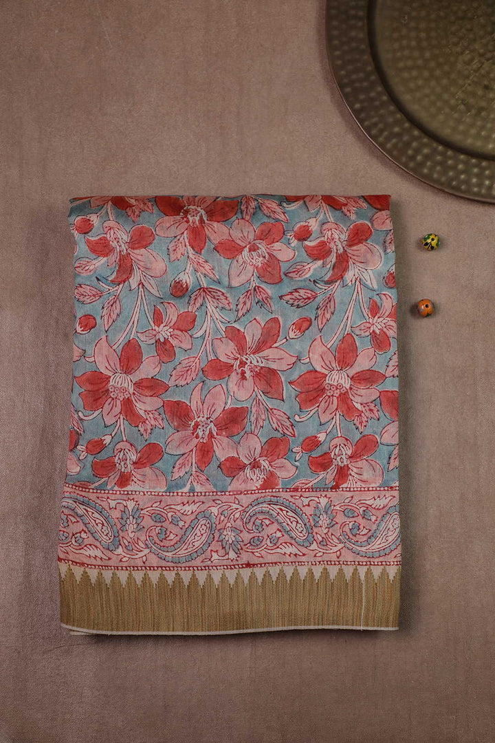 Printed Chanderi Saree - Matkatus 