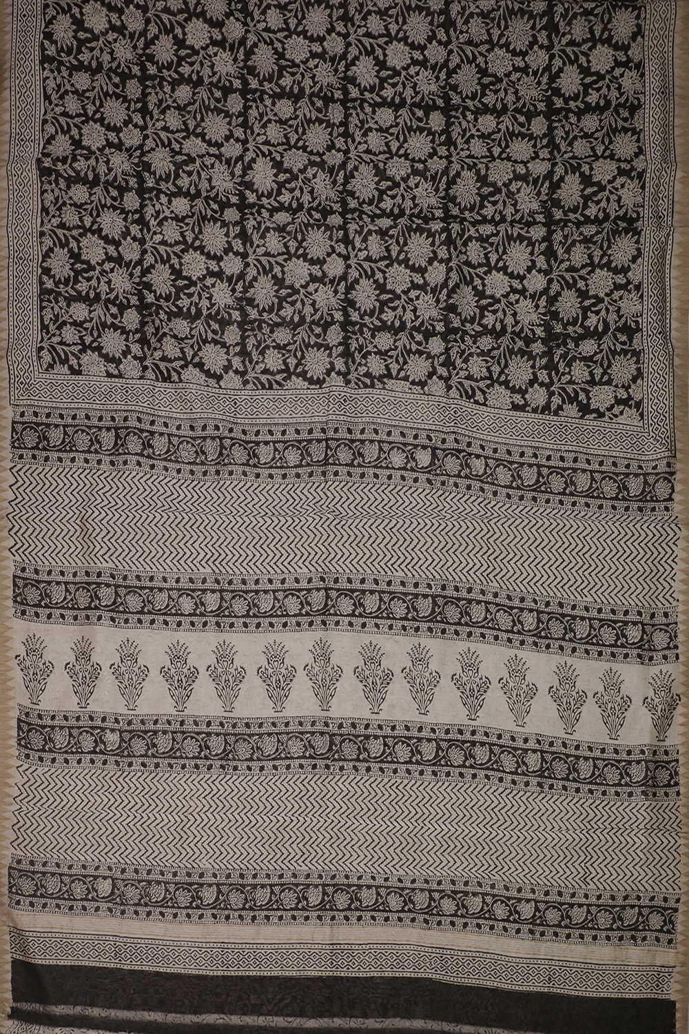 Printed Chanderi Saree - Matkatus 