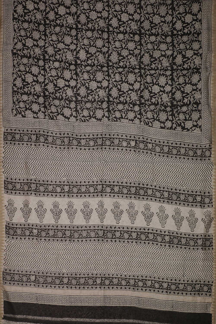 Printed Chanderi Saree - Matkatus 