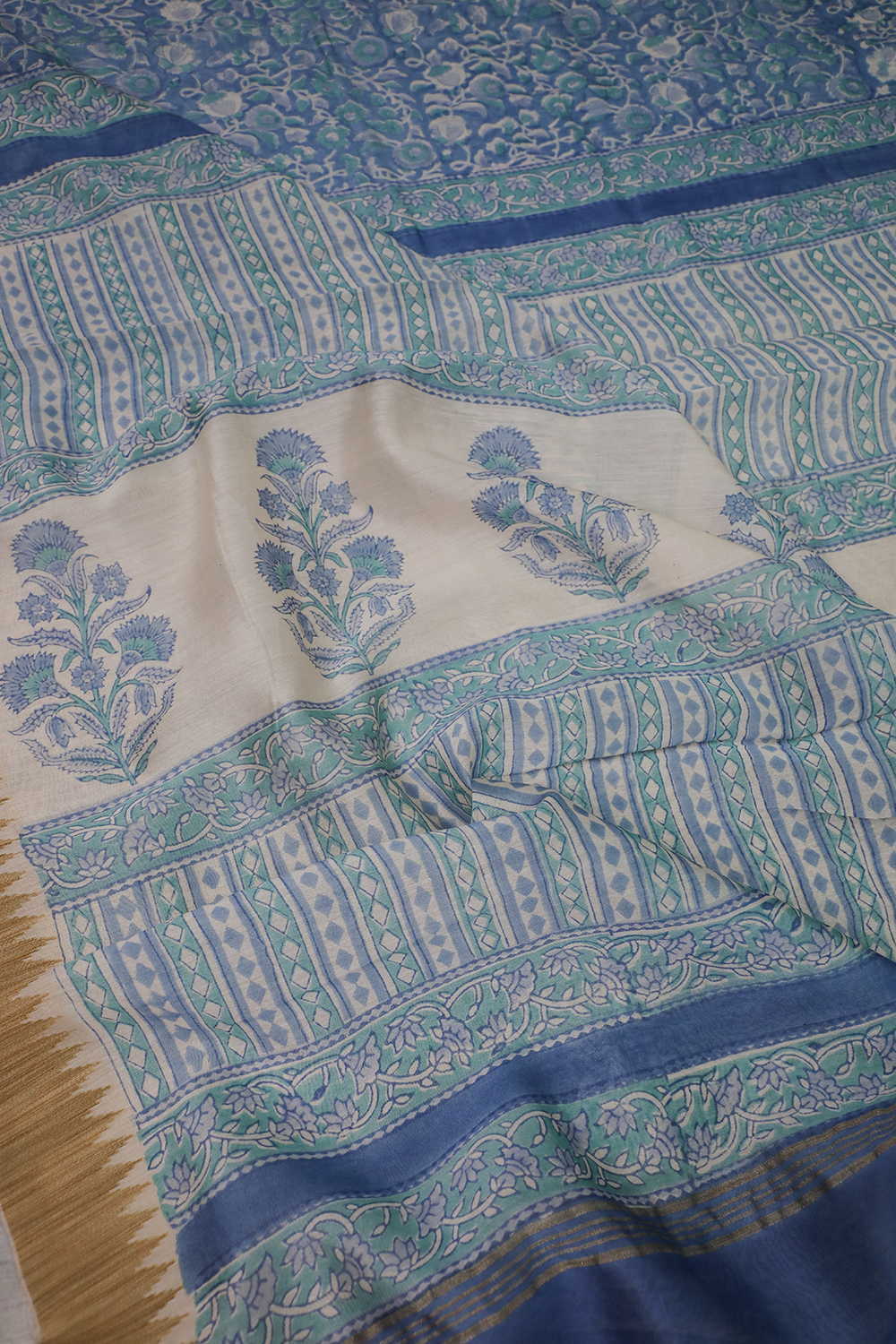Printed Chanderi Saree - Matkatus 