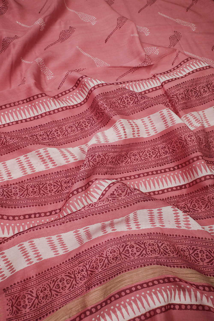 Printed Chanderi Saree - Matkatus 