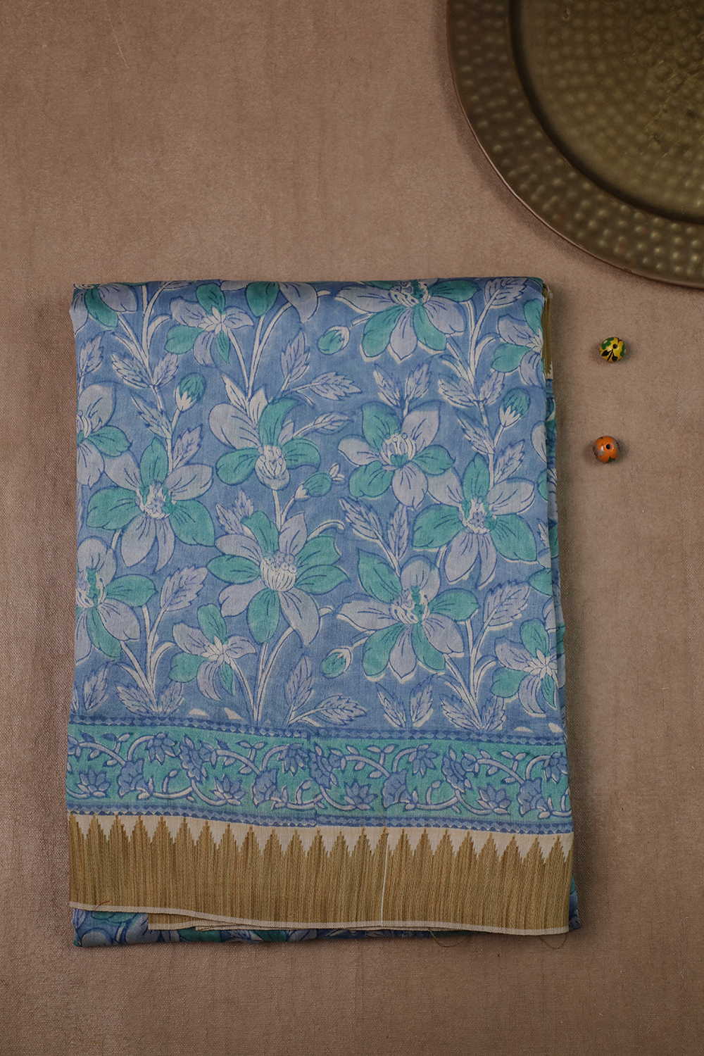 Printed Chanderi Saree - Matkatus 