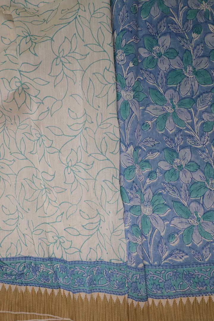 Printed Chanderi Saree - Matkatus 