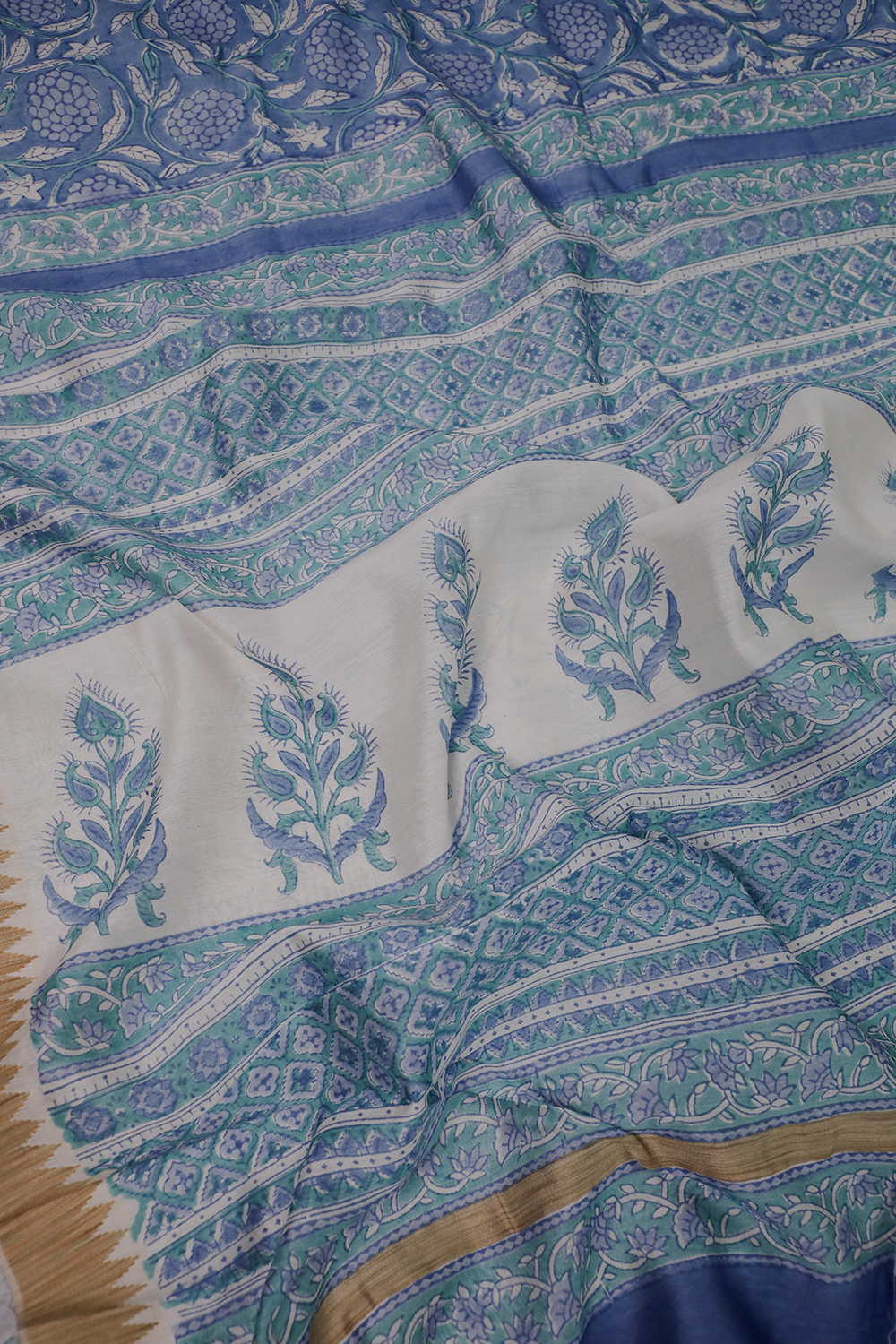 Printed Chanderi Saree - Matkatus 