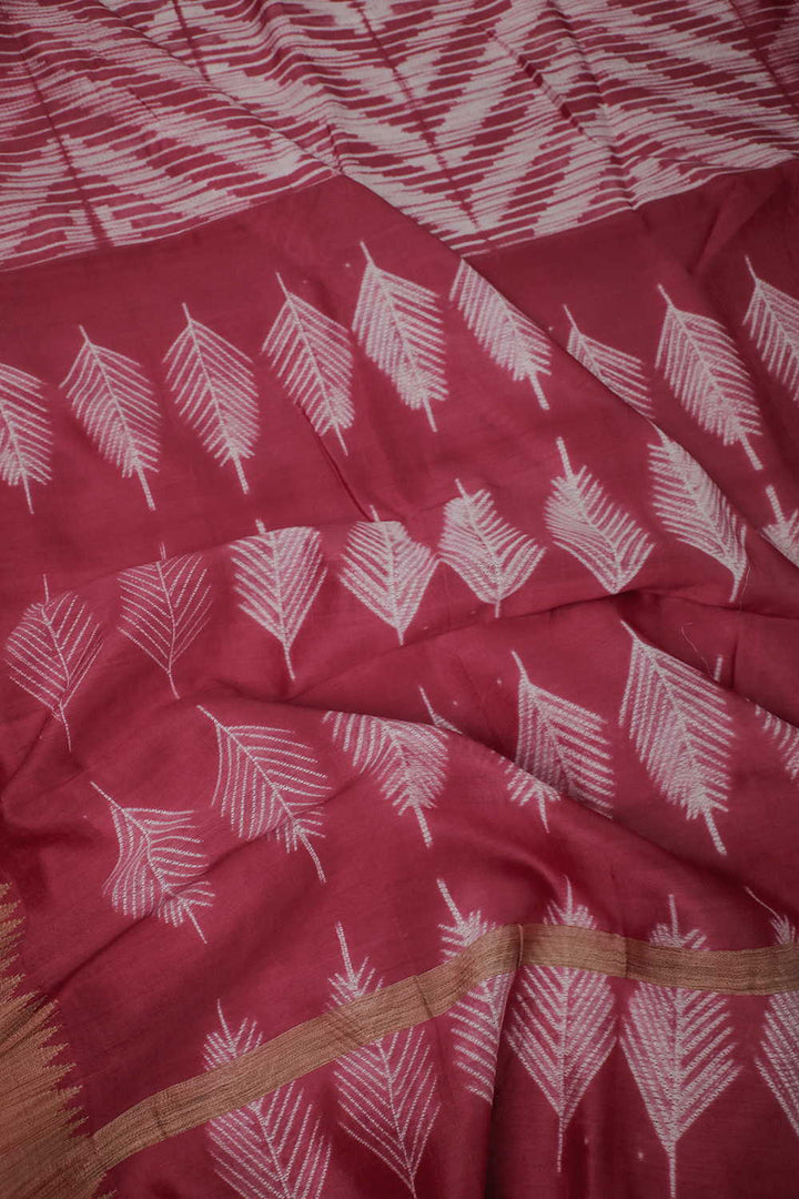 Printed Chanderi Saree - Matkatus 