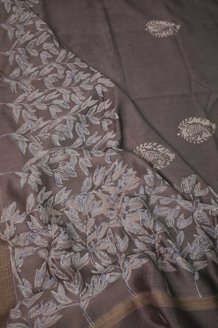 Printed Chanderi Saree - Matkatus 