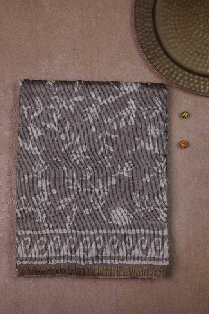 Printed Chanderi Saree - Matkatus 