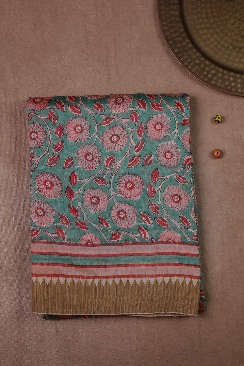 Printed Chanderi Saree - Matkatus 