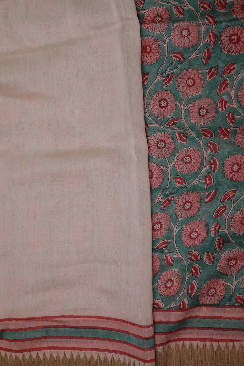 Printed Chanderi Saree - Matkatus 