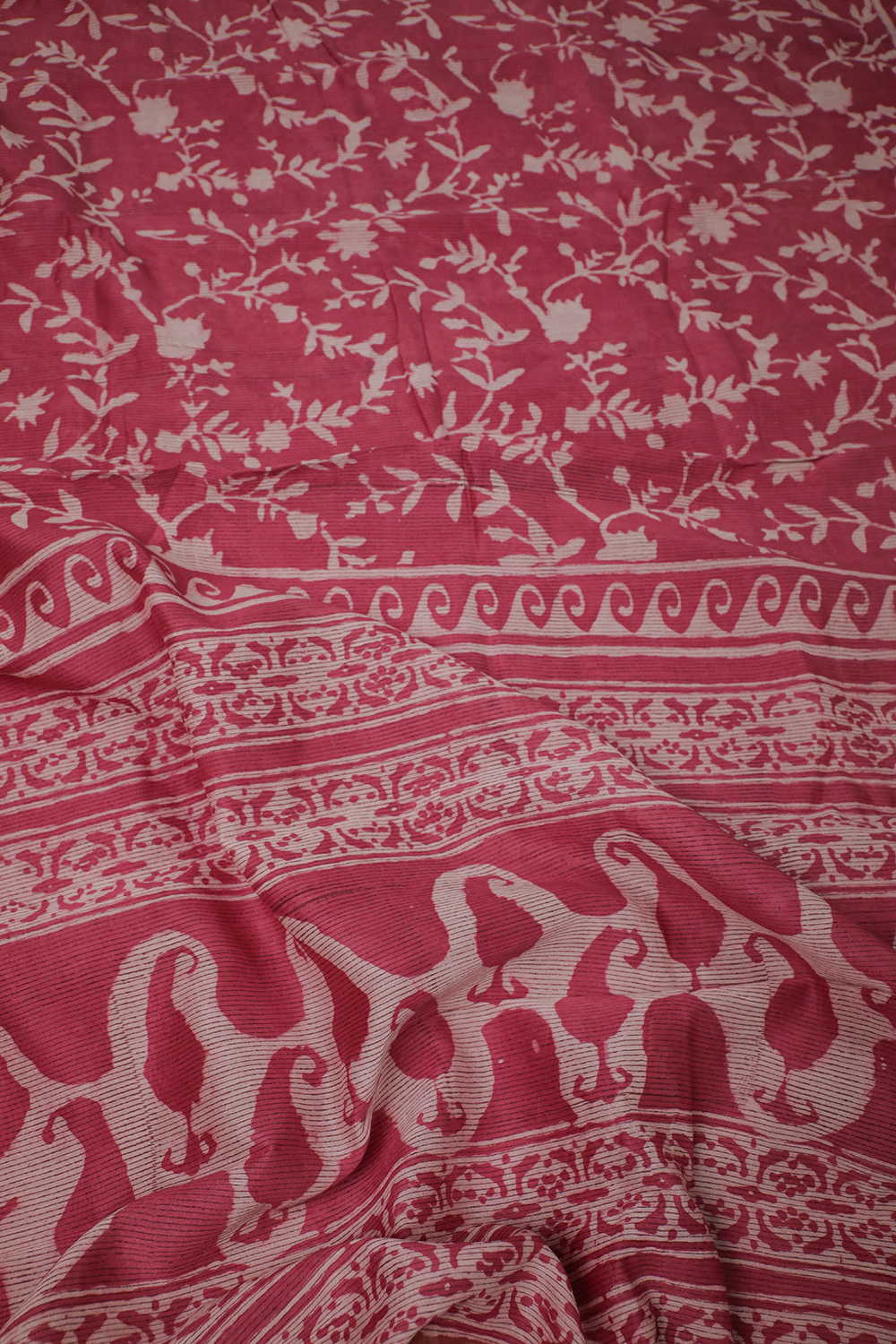 Printed Chanderi Saree - Matkatus 
