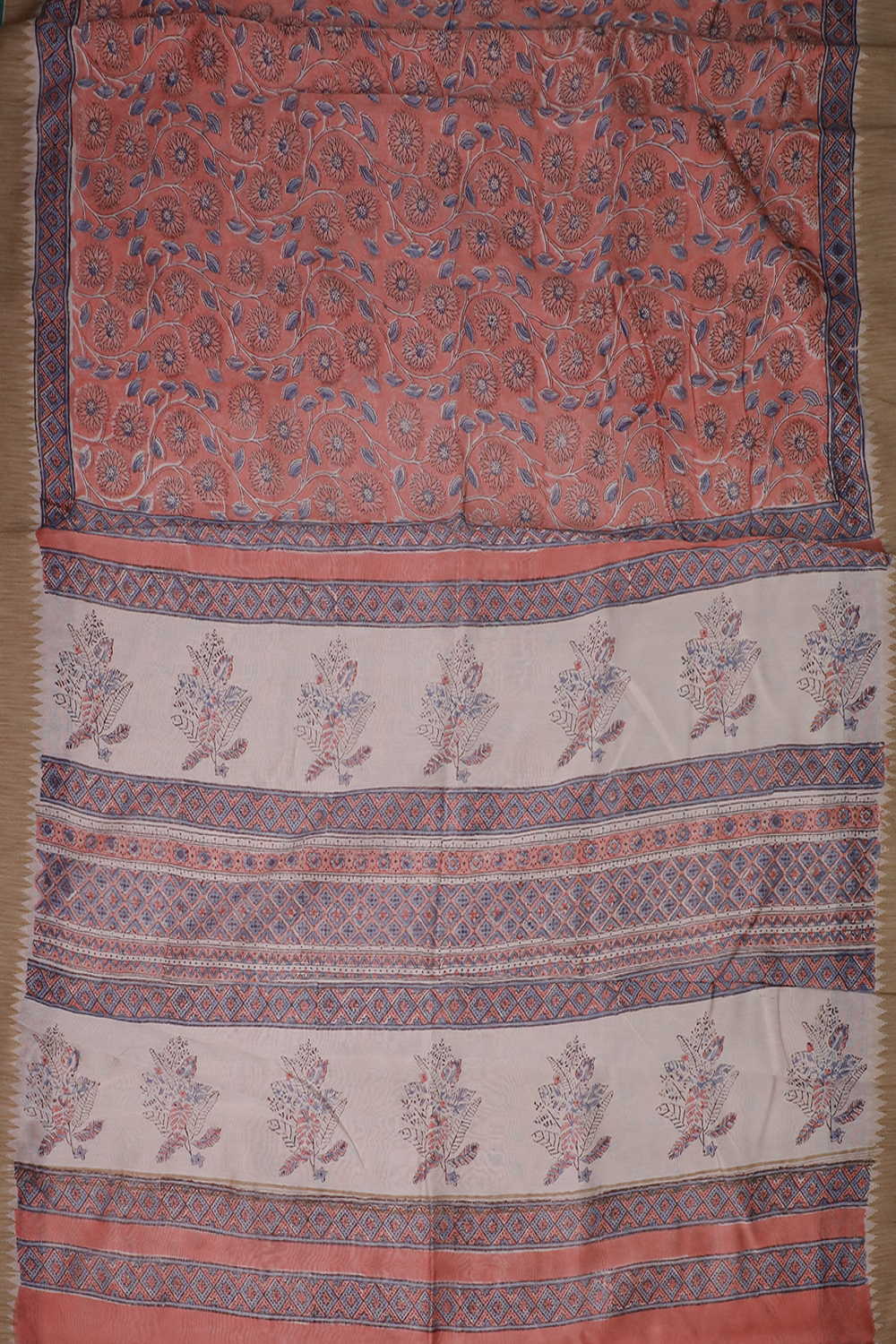 Printed Chanderi Saree - Matkatus 