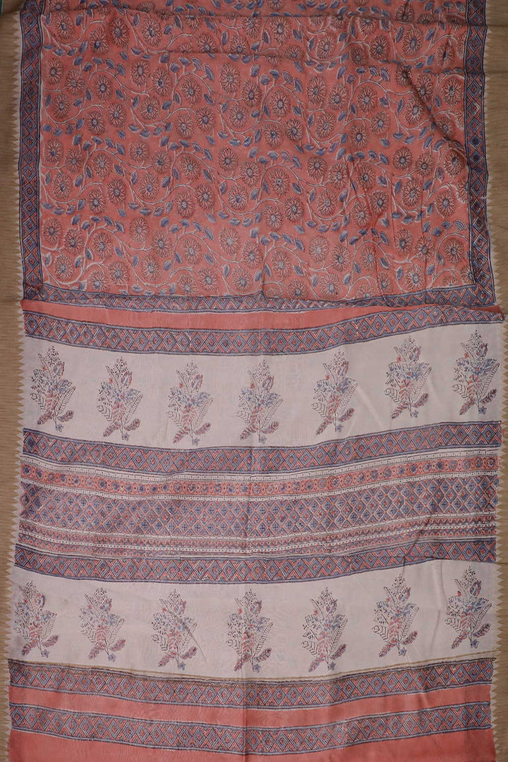 Printed Chanderi Saree - Matkatus 