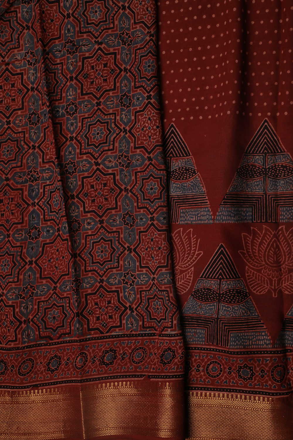 Mul Mul Ajrak Sarees - Matkatus 