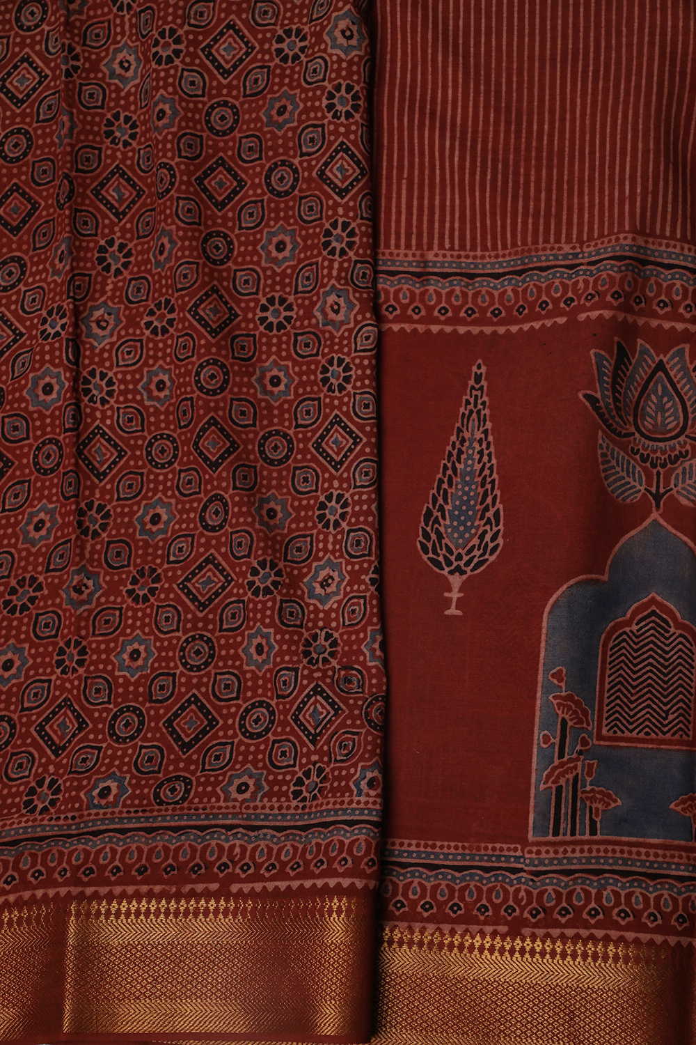 Mul Mul Ajrak Sarees - Matkatus 