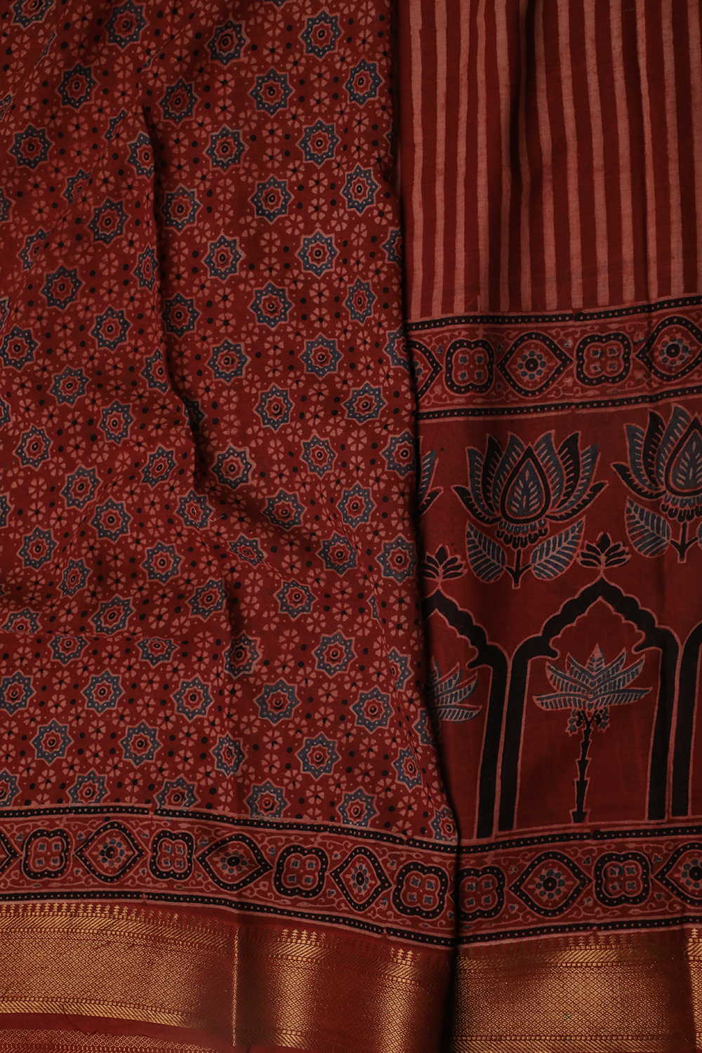 Mul Mul Ajrak Sarees - Matkatus 