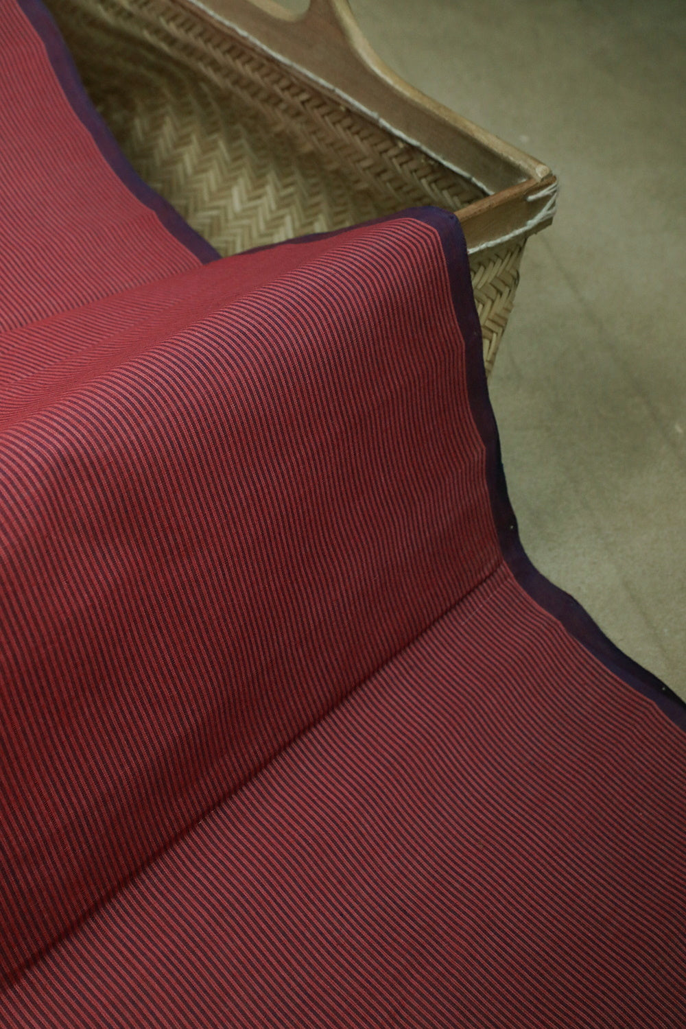 Thin Striped Mangalagiri Cotton Fabric