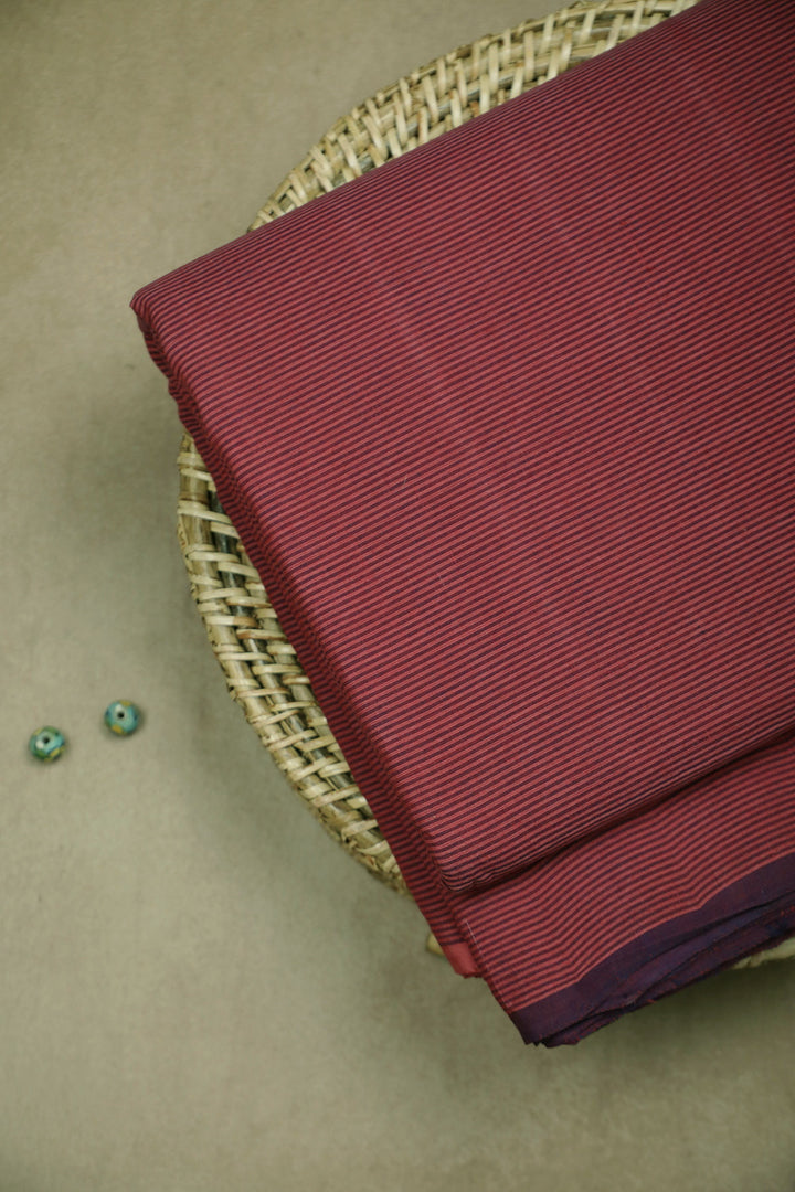 Thin Striped Mangalagiri Cotton Fabric