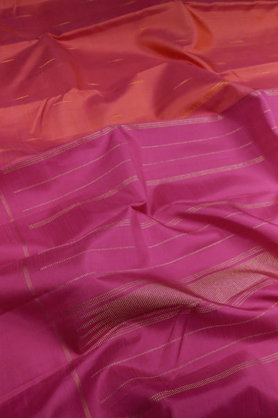 Dual Shade Pink Kanchipuram Silk Saree