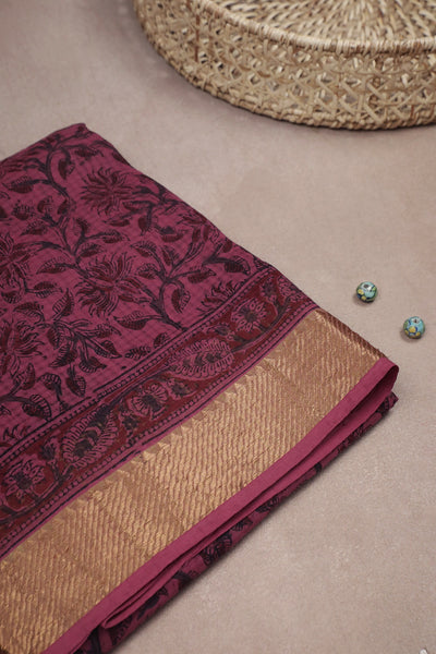 Printed kalamkari Saree-Matkatus 