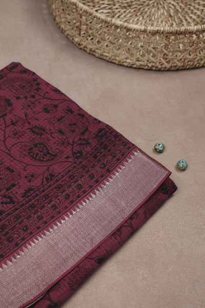 Printed kalamkari Saree-Matkatus 