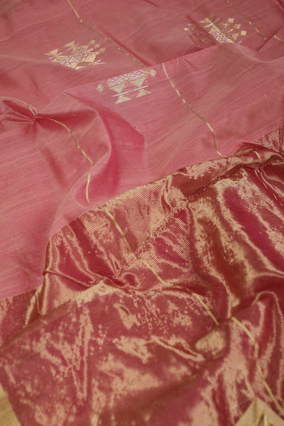 Shade of Pink Handwoven Chanderi Saree