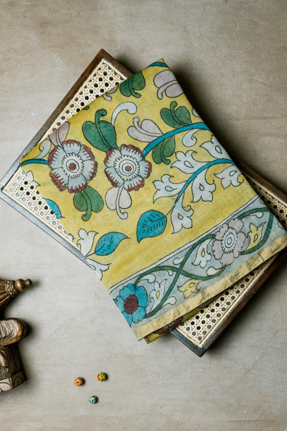 Painted Kalamkari Saree - Matkatus 