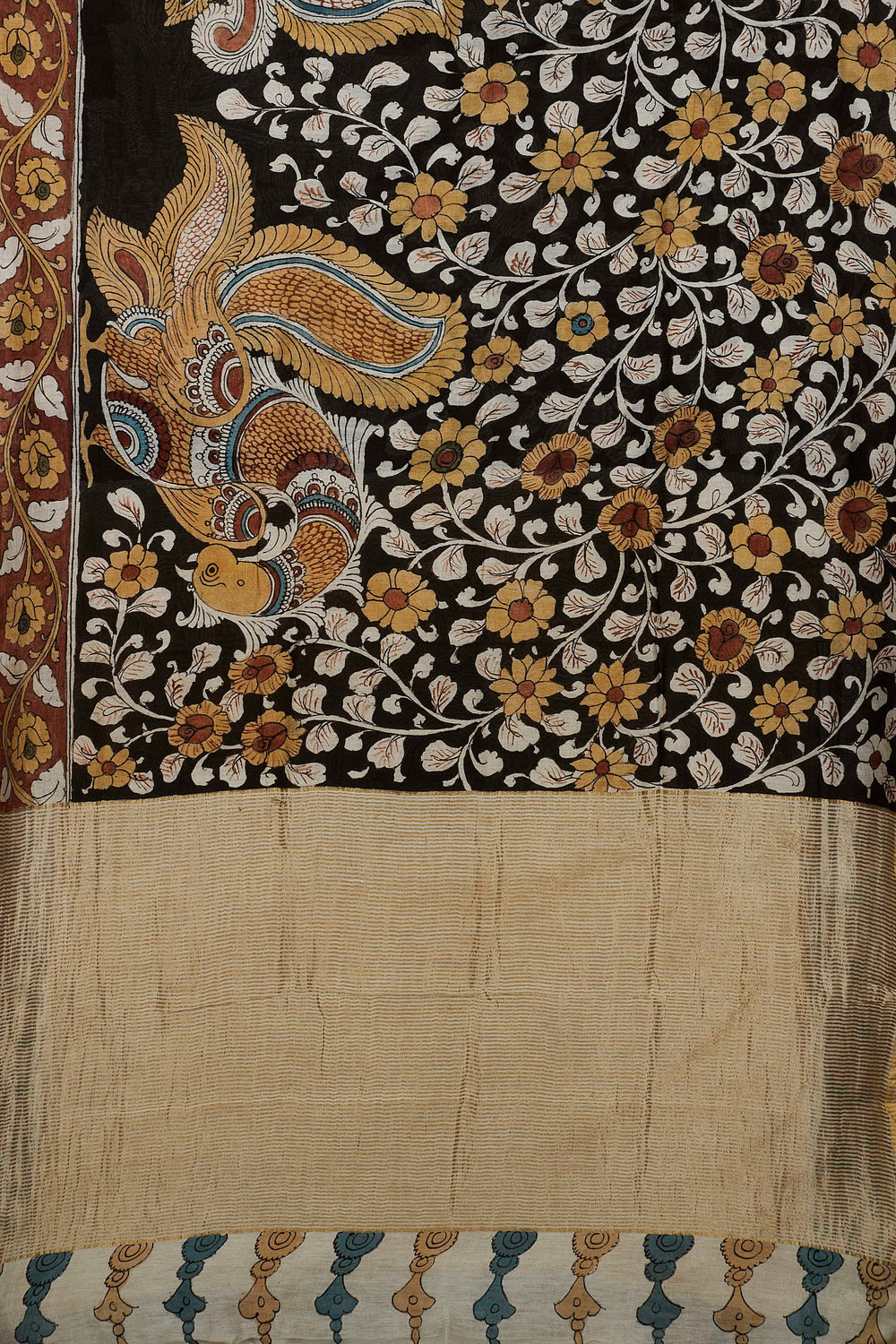 Painted Kalamkari Saree - Matkatus 
