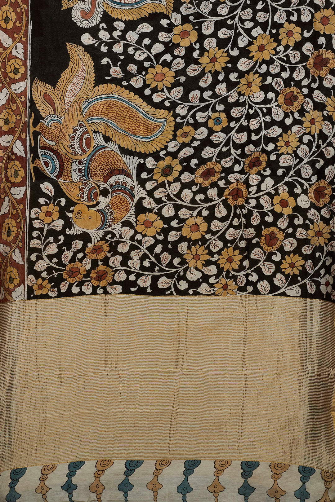 Painted Kalamkari Saree - Matkatus 
