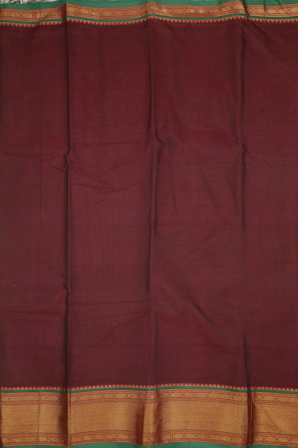 Deep Maroon Narayanpet Cotton Fabric