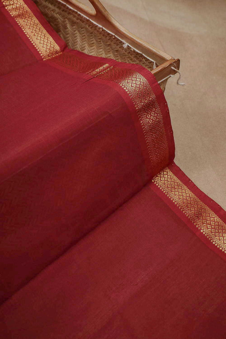 Red Mangalagiri Cotton Fabric - 0.75m