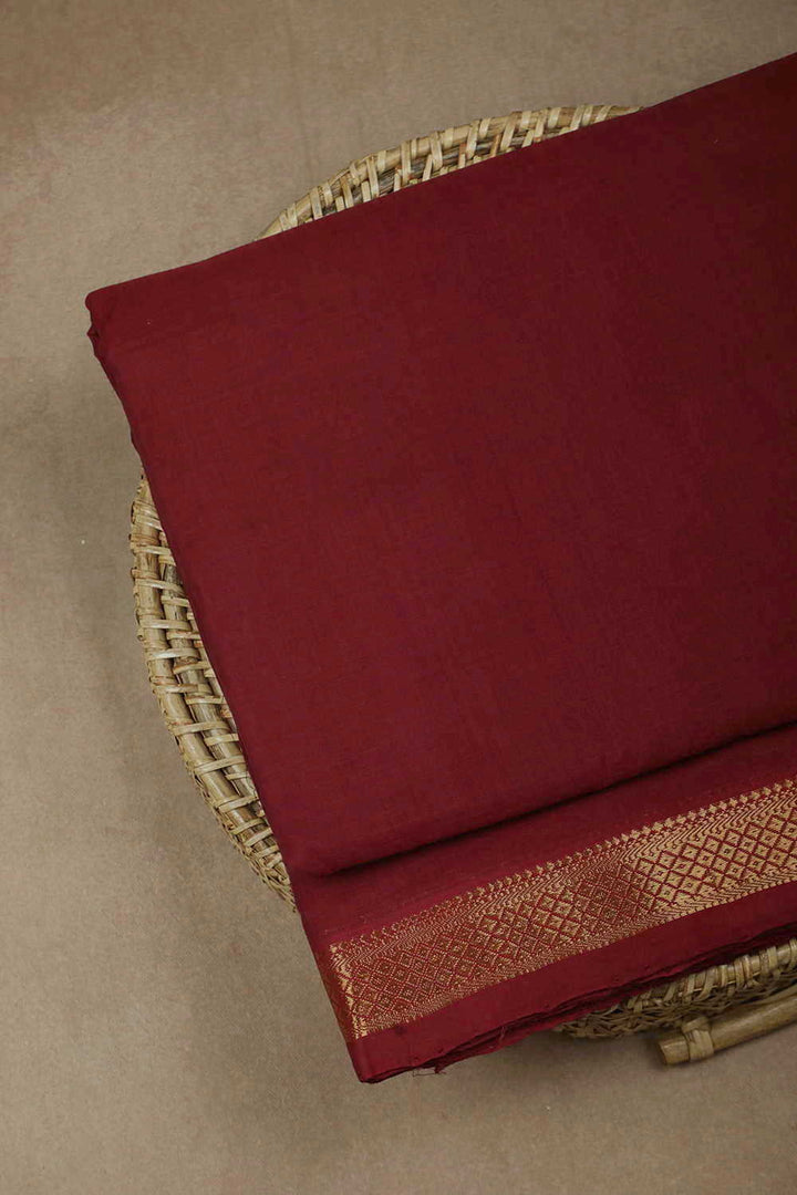 Maroon Mangalagiri Cotton Fabric