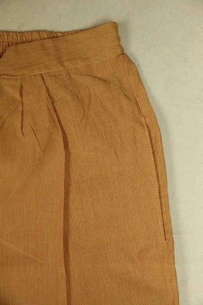 Maroon Pin Stripes on Yellow Handwoven Stitched Pant