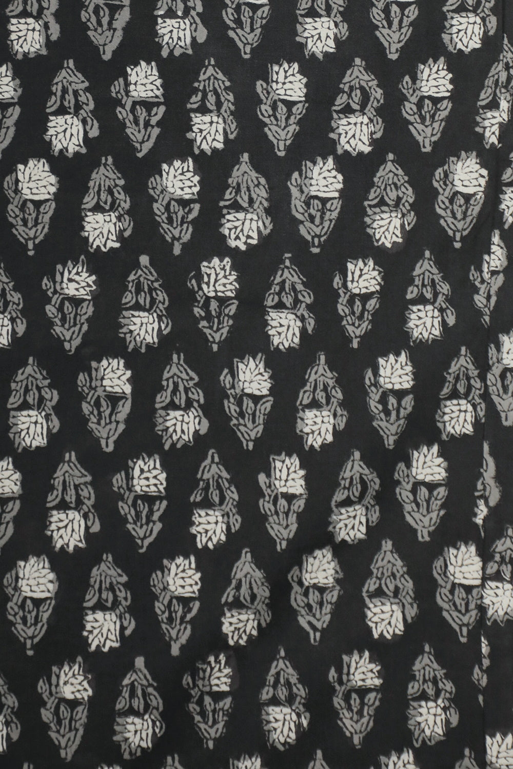 Small Florals on Black Block Printed Stitched Pant