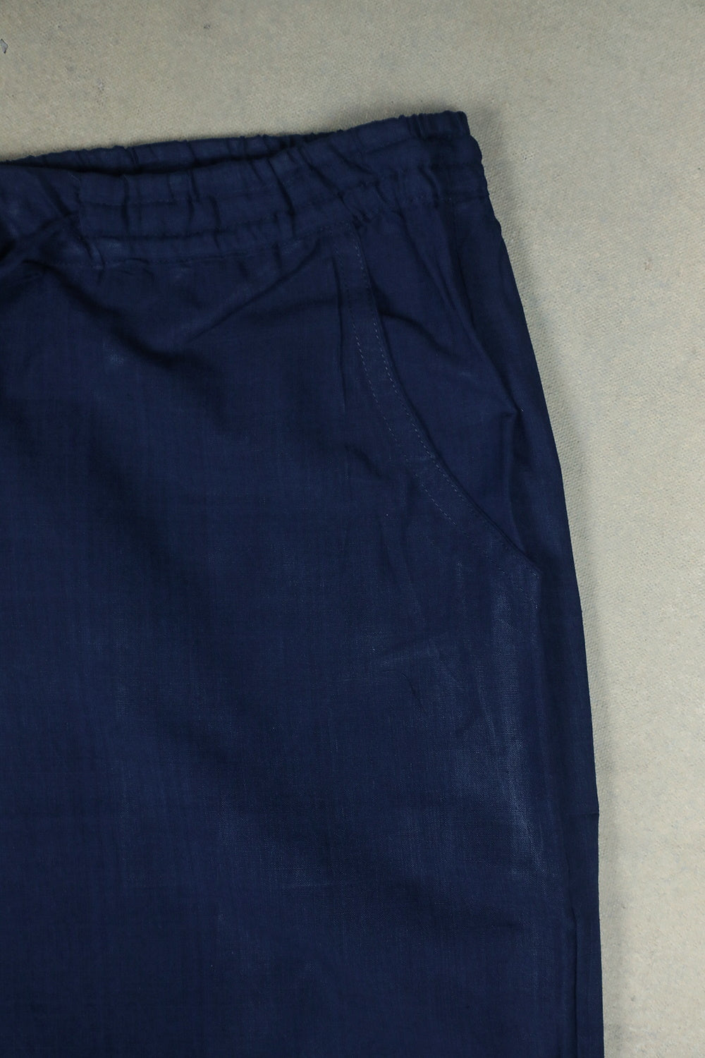 Navy Blue Handwoven Mangalagiri Palazzo Pant
