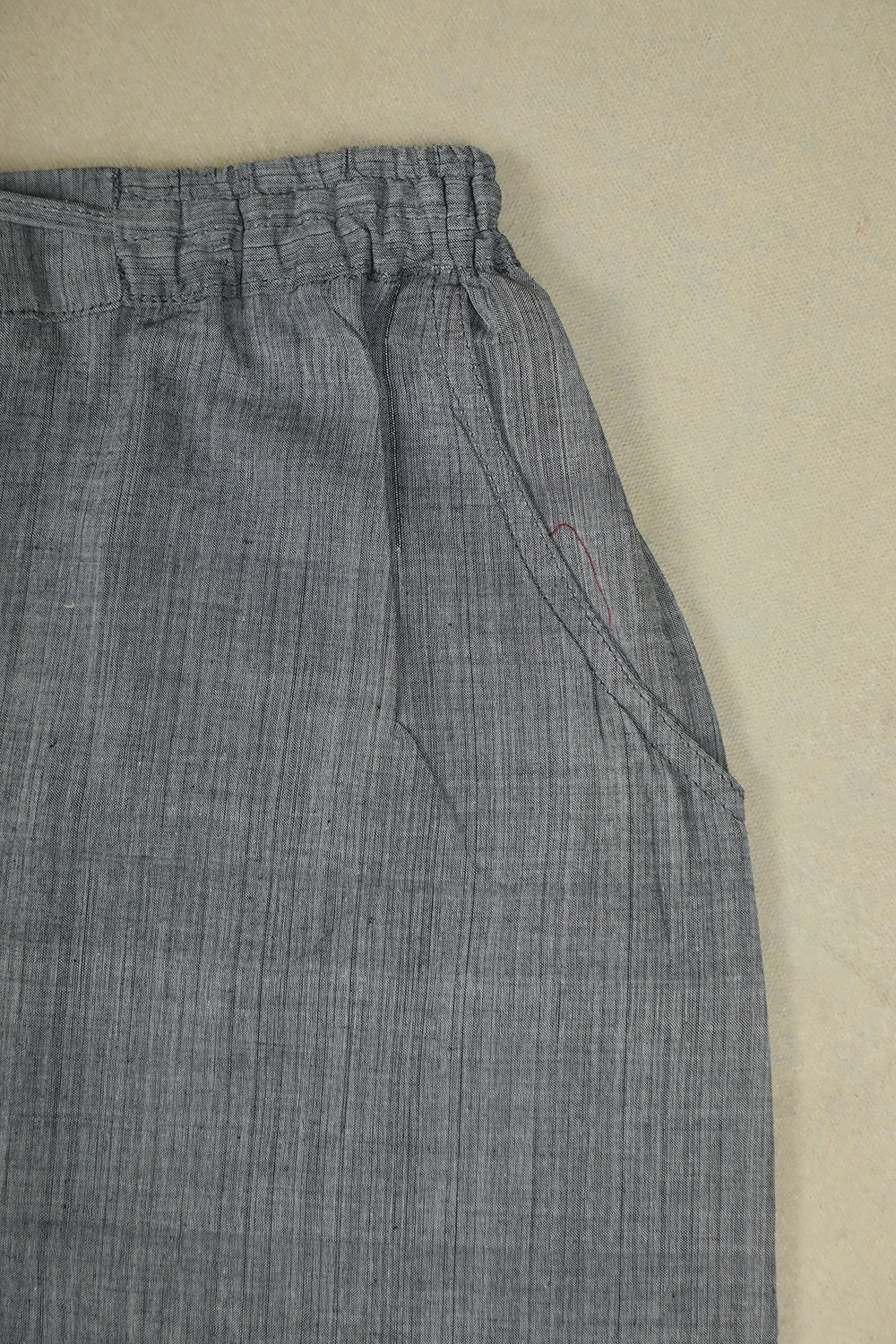 Grey Handwoven Mangalagiri Palazzo Pant