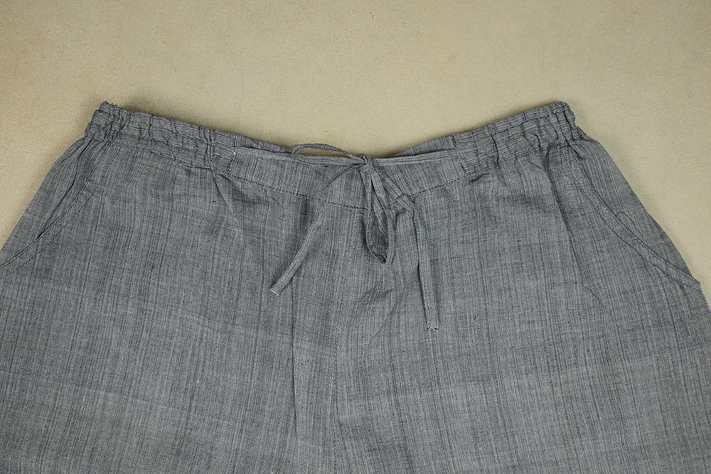 Grey Handwoven Mangalagiri Palazzo Pant