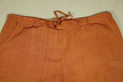 Rust Orange Handwoven Mangalagiri Palazzo Pant