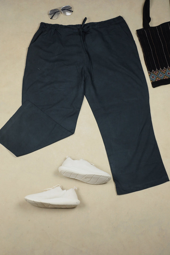 Dark Grey Stitched Palazzo Pant