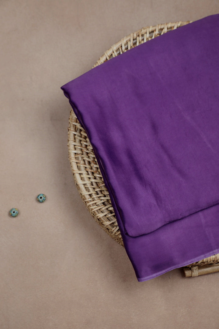 Pleasant Purple Plain Modal Silk Fabric-2m