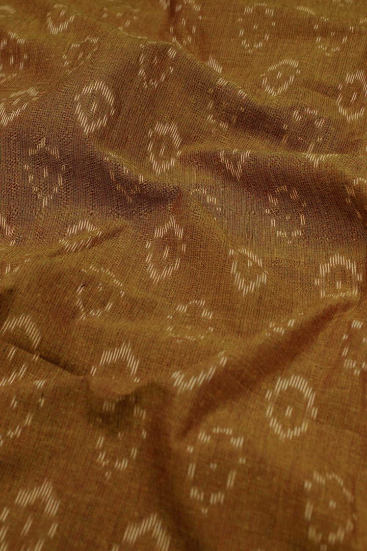 Pin Stripes on Yellow Ikat cotton Fabric