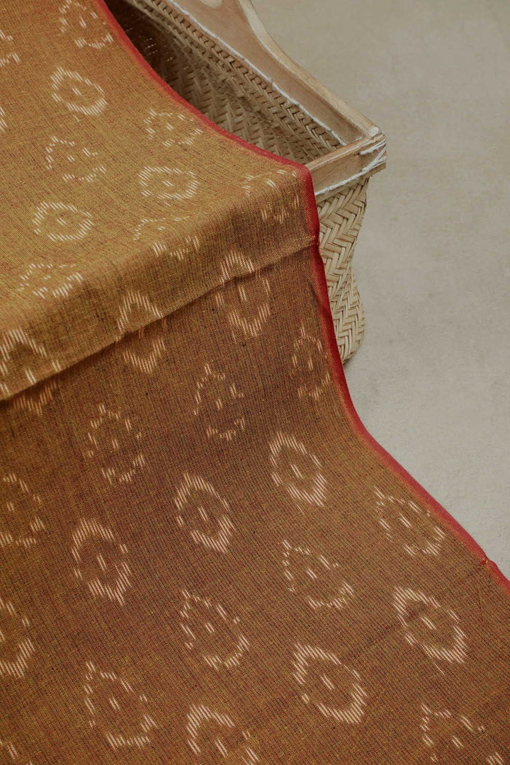 Pin Stripes on Yellow Ikat cotton Fabric