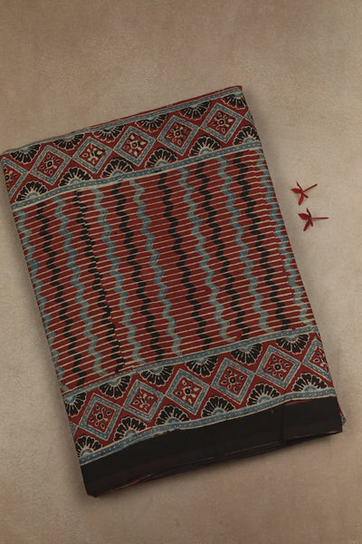 Ajrak Mul Cotton Saree - Matkatus