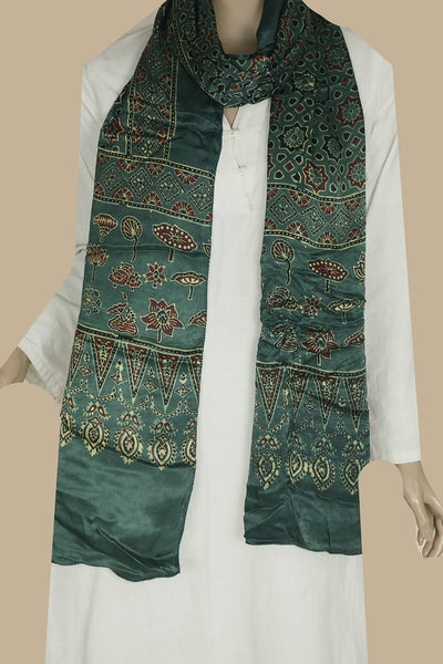  Ajrak Modal Silk Stole - Matkatus